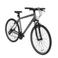 Side view of Micargi Cross 5.0 700c Hybrid Road Bike in grey