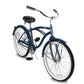Side view of Micargi Tahiti Single Speed Beach Cruiser Bike for men in blue low handlebar