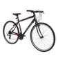 Side view of Micargi Cross 5.0 700c Hybrid Road Bike in black