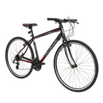 Side view of Micargi Cross 5.0 700c Hybrid Road Bike in black