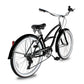 Side view of Micargi Pantera Women's Beach cruiser Bike v brake 7 Speed in black