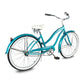 Side View of Micargi Rover GX  26" Beach Cruiser Bike for Women in blue