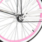 Close up of Micargi Rover GX  26" Beach Cruiser Bike for Women sturdy rim and hub