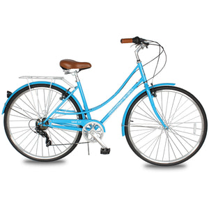 Micargi MIXE V7 700C City Bike Beach Cruiser Bicycle in blue