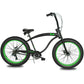 Micargi Slugo SS 26"*4.0" Fat Tire Beach Cruiser Bike with green rims
