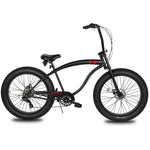 Micargi Slugo SS 26"*4.0" Fat Tire Beach Cruiser Bike 7-speed disc brake