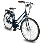 Side view of Micargi Lumia 250W City Electric Bike blue