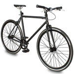 Side view of Micargi RD-269 Road Bike Single-Speed Hi-Ten Steel Frame in black