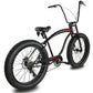 Side view of Micargi Slugo SS 26"*4.0" Fat Tire Beach Cruiser Bike Hi-ten steel frame