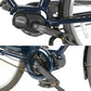 Close up of Micargi Lumia 250W City Electric Bike sturdy crankset mid-drive motor