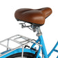 Close up of Micargi MIXE V7 700C City Beach Cruiser Bike wide saddle