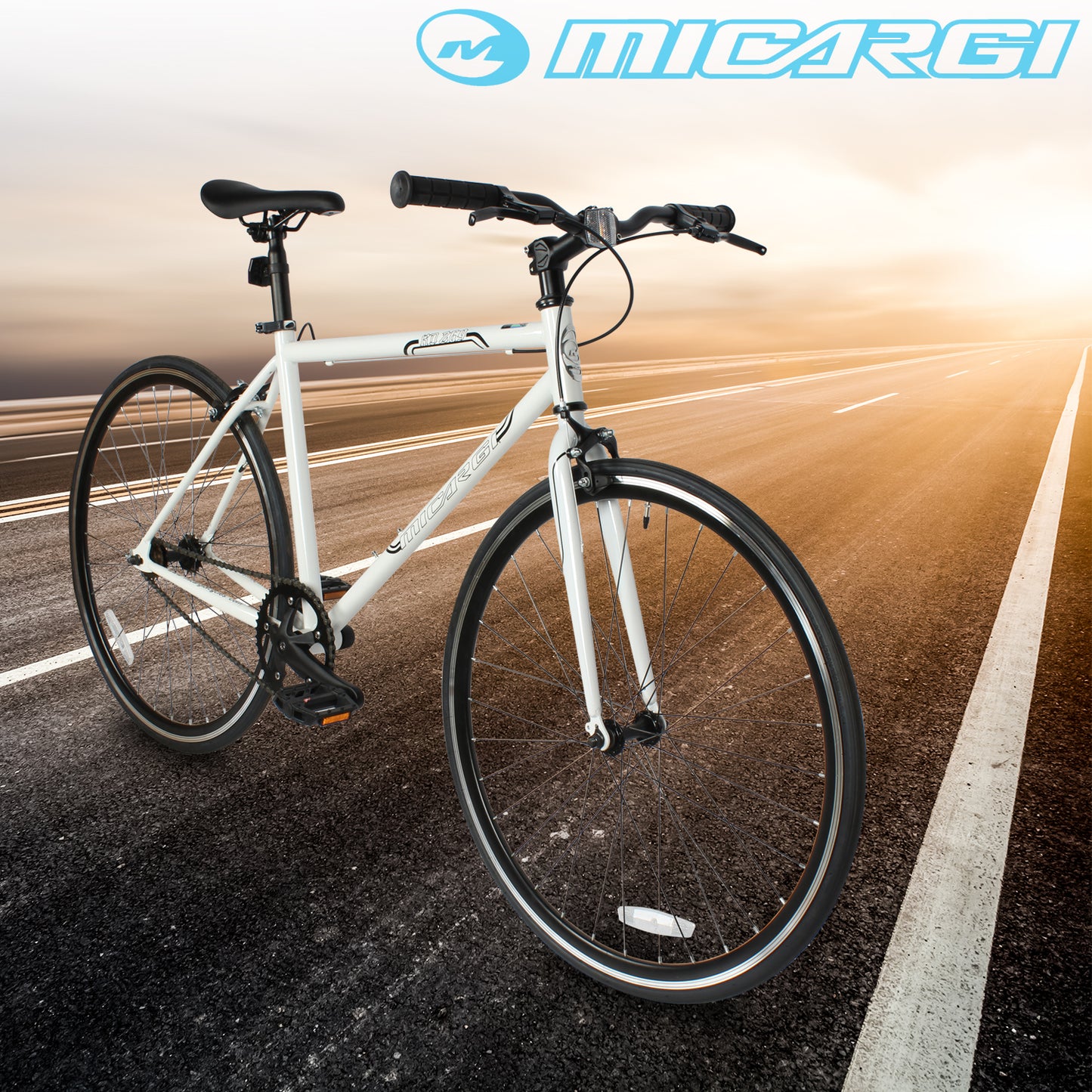 Micargi RD-269 Fixed Gear Single-Speed Hi-Ten Steel Frame Road Bike