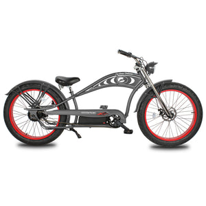 Micargi Cyclone 26" 48V 500W Electric Fat Tire Beach Cruiser bike in grey