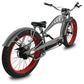 Side view of Micargi Cyclone 26" 48V 500W Electric Fat Tire Beach Cruiser bike grey