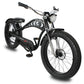 Side view of Micargi Cyclone 26" 48V 500W Electric Fat Tire Beach Cruiser bike with triple tree fork
