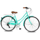 Micargi MIXE V7 700C City Beach Cruiser Bike 7-speed in green