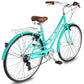 Side view of Micargi MIXE V7 700C City Beach Cruiser Bike with rack
