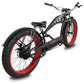 Side view of Micargi Cyclone 26" 48V 500W Electric Fat Tire Beach Cruiser bike matte black
