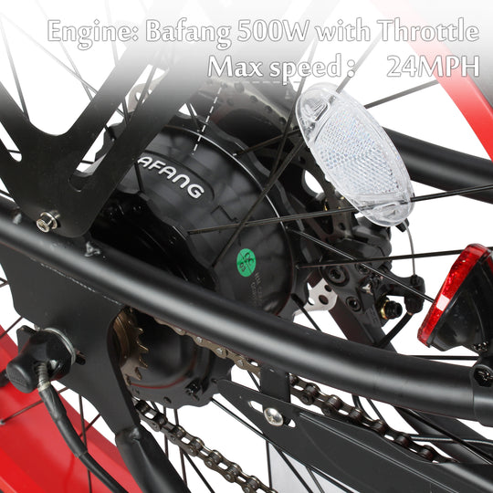 Micargi Cyclone 26" 48V 500W Electric Fat Tire Beach Cruiser