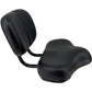 Side view of Micargi Bike Saddle with backrest in Black