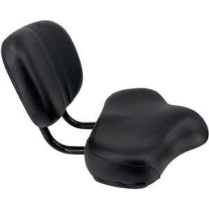 Side view of Micargi Bike Saddle with backrest in Black