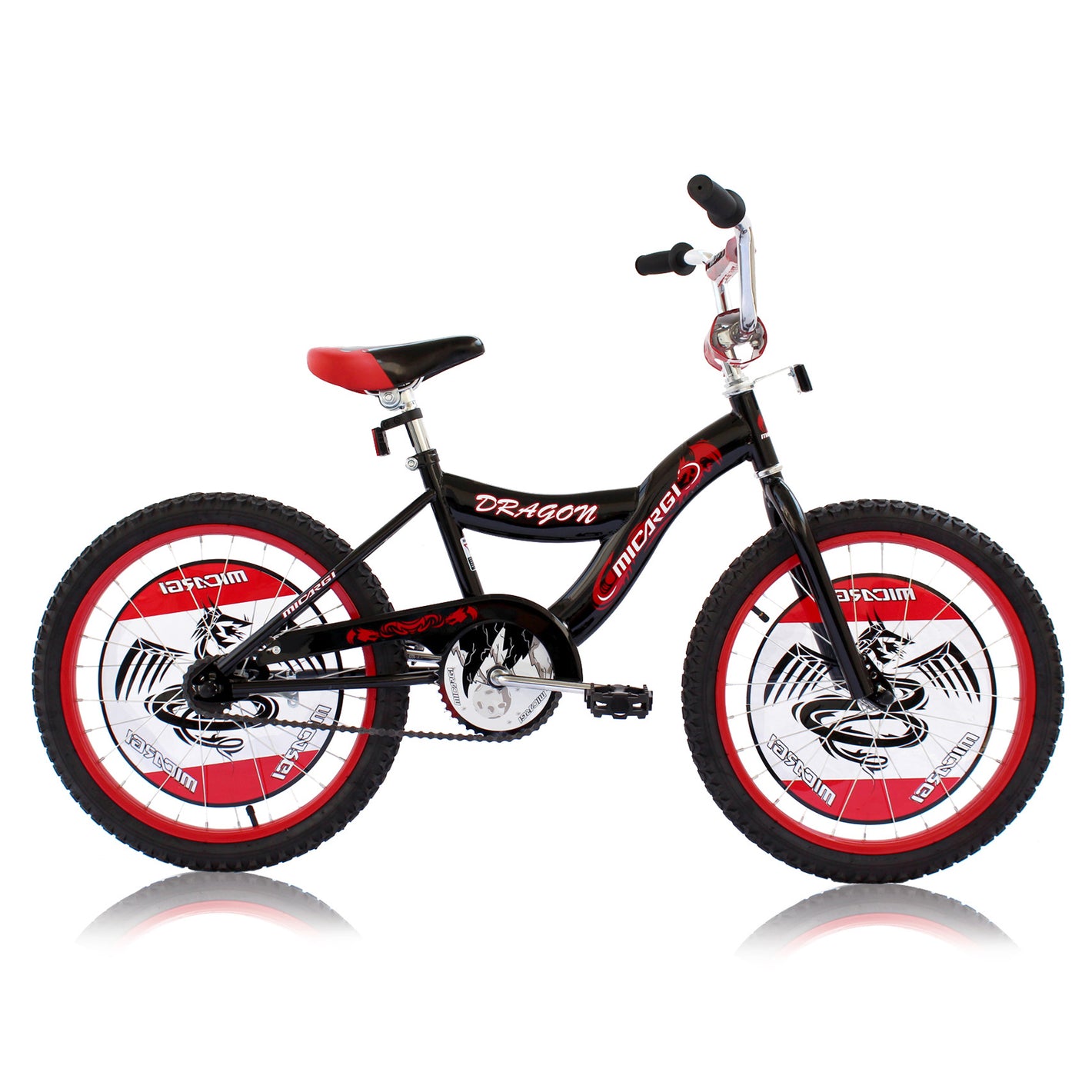 Micargi Dragon 20 inch Kids Bike in black for 7-14 years old