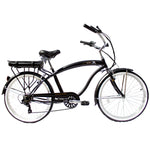 Micargi Luna 26" Cruiser 350W Electric Bike in black 2.125' tire