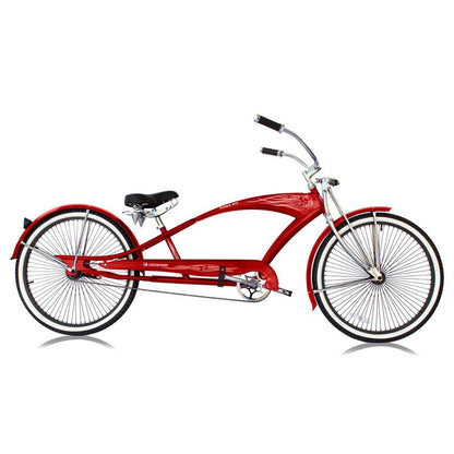 Micargi Puma GTS 26″ Stretch Cruiser Bicycle in red