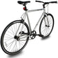 Side view of Micargi RD-269 Road Bike Single-Speed Hi-Ten Steel Frame with reflector