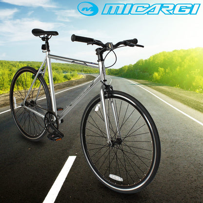 Micargi RD-269 Fixed Gear Single-Speed Hi-Ten Steel Frame Road Bike